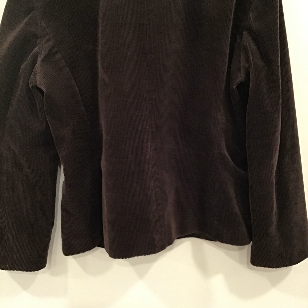 Tahari Blazer Women's Size 12 Brown Corduroy 3-Button Career Jacket Quiet Luxury - Picture 11 of 13